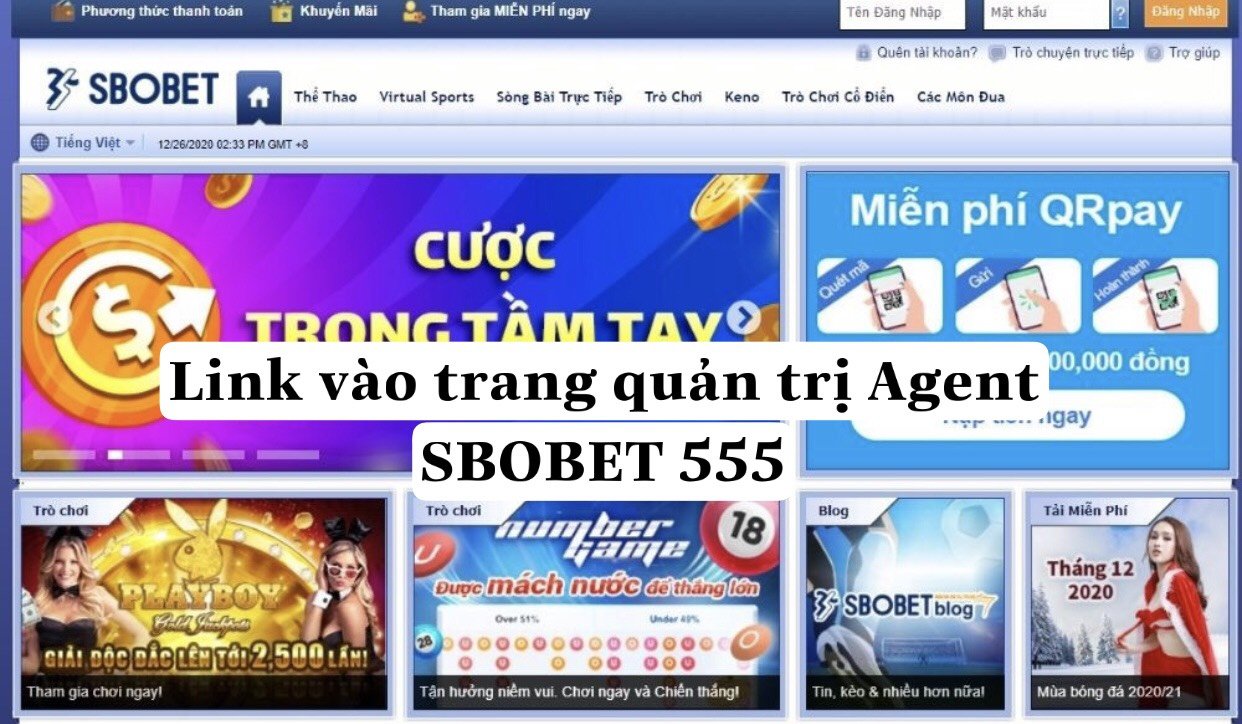 Link vào trang quản trị Agent SBOBET 555